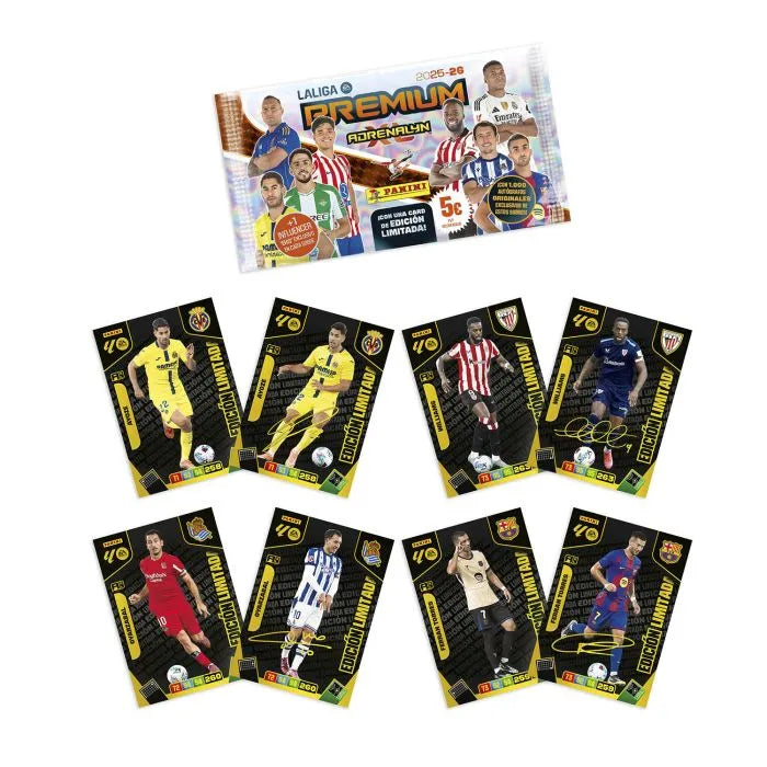 Pack 5 sobres Premium Adrenalyn 25/26 La Liga - Panini Cards