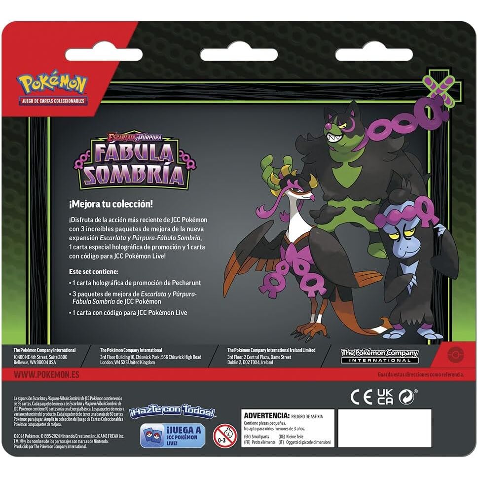 Blíster de 3 sobres Fabula Sombría Percharunt ESPAÑOL - Pokémon TCG
