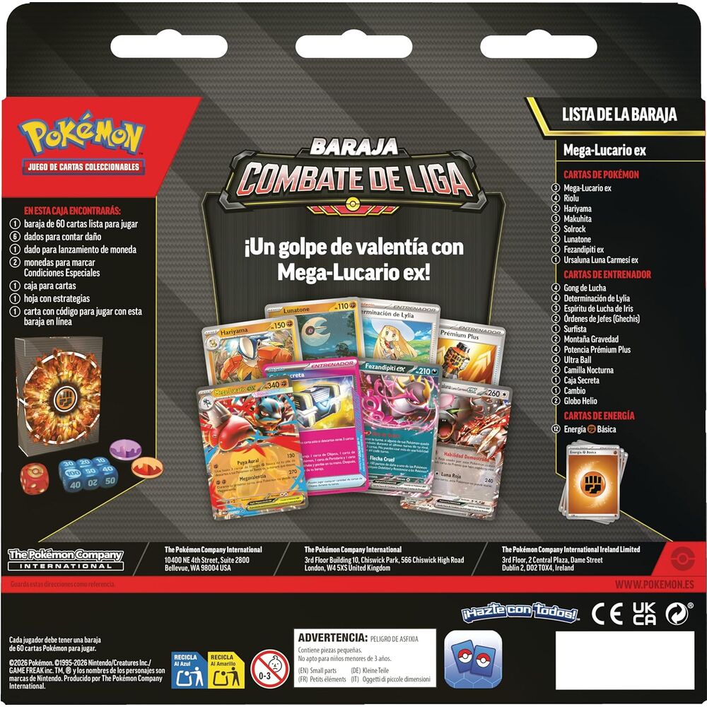 Caja Baraja Combate de Liga de Mega Lucario ex ESPAÑOL - Pokémon TCG
