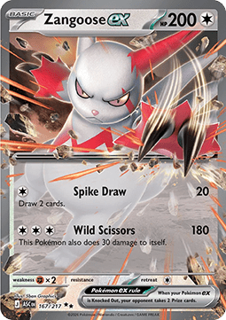 Zangoose ex (ASC 167) ESPAÑOL - Pokémon TCG