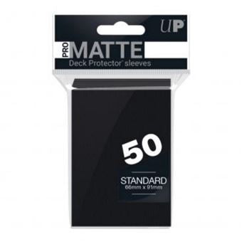 Fundas Negras Mate estándar (50 u) - Ultra Pro