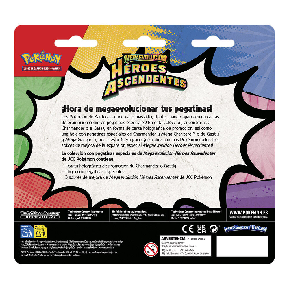 Blíster de 3 sobres Héroes Ascendentes Charmander ESPAÑOL - Pokémon TCG