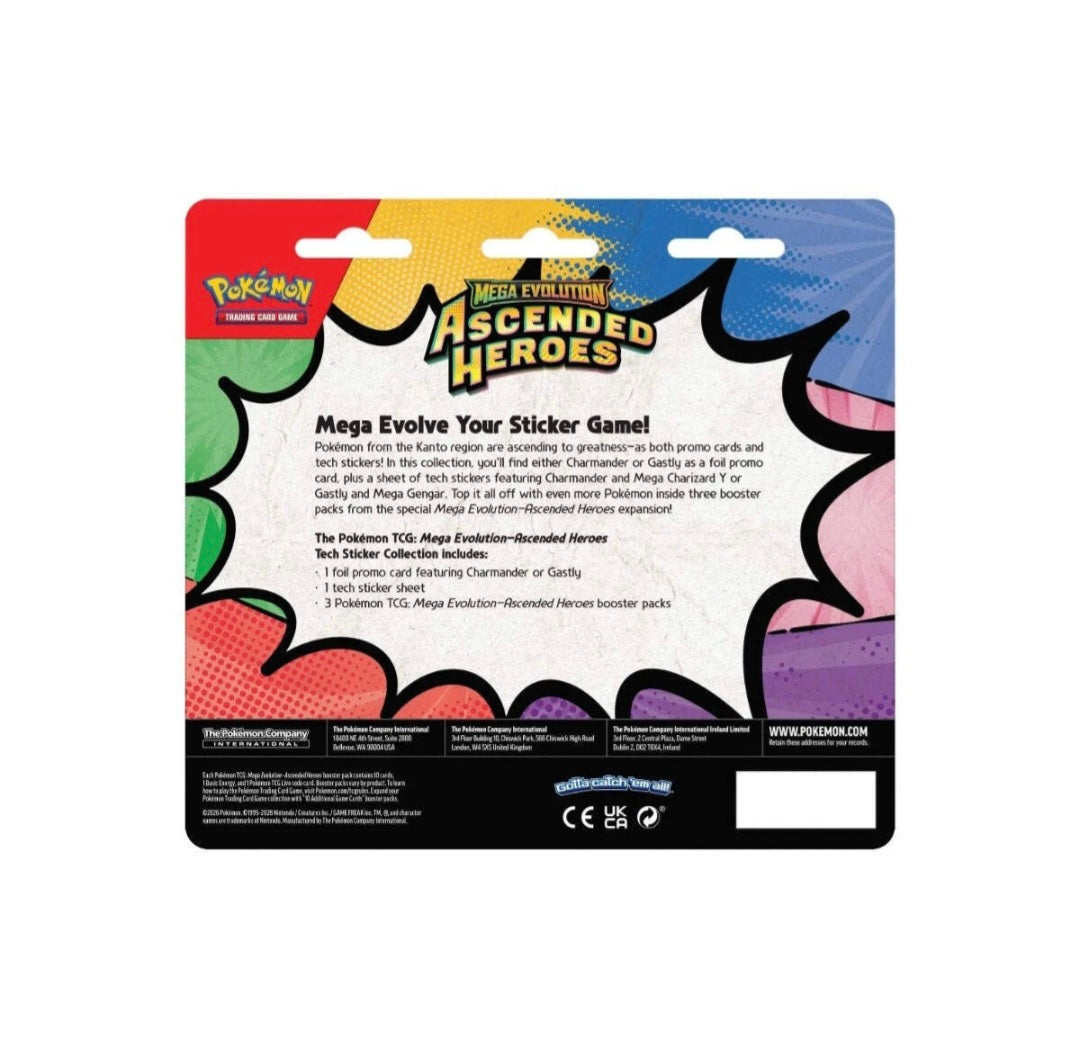 Blíster de 3 sobres Héroes Ascendentes Gastly INGLÉS - Pokémon TCG
