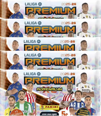 Pack 5 sobres Premium Adrenalyn 25/26 La Liga - Panini Cards