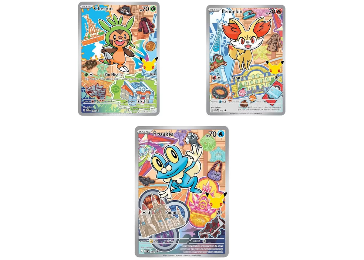 Fennekin , Froakie y Chespin (MEP 58 59 60) ESPAÑOL - Pokémon TCG