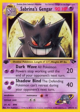Sabrina's Gengar FIRST EDITION (GC 29) INGLÉS- Pokémon TCG