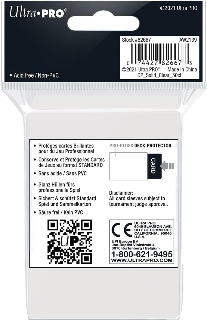 Fundas blancas estándar 50 unidades cartas regulares - Ultra Pro