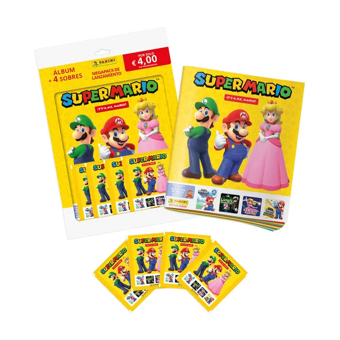 Álbum + 4 Sobres It´s-a Me, Mario 2026 Super Mario - Panini Cromos