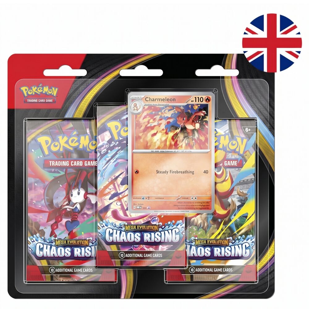 (PRE VENTA) Blíster de 3 sobres Chaos Rising Charmeleon INGLÉS - Pokémon TCG