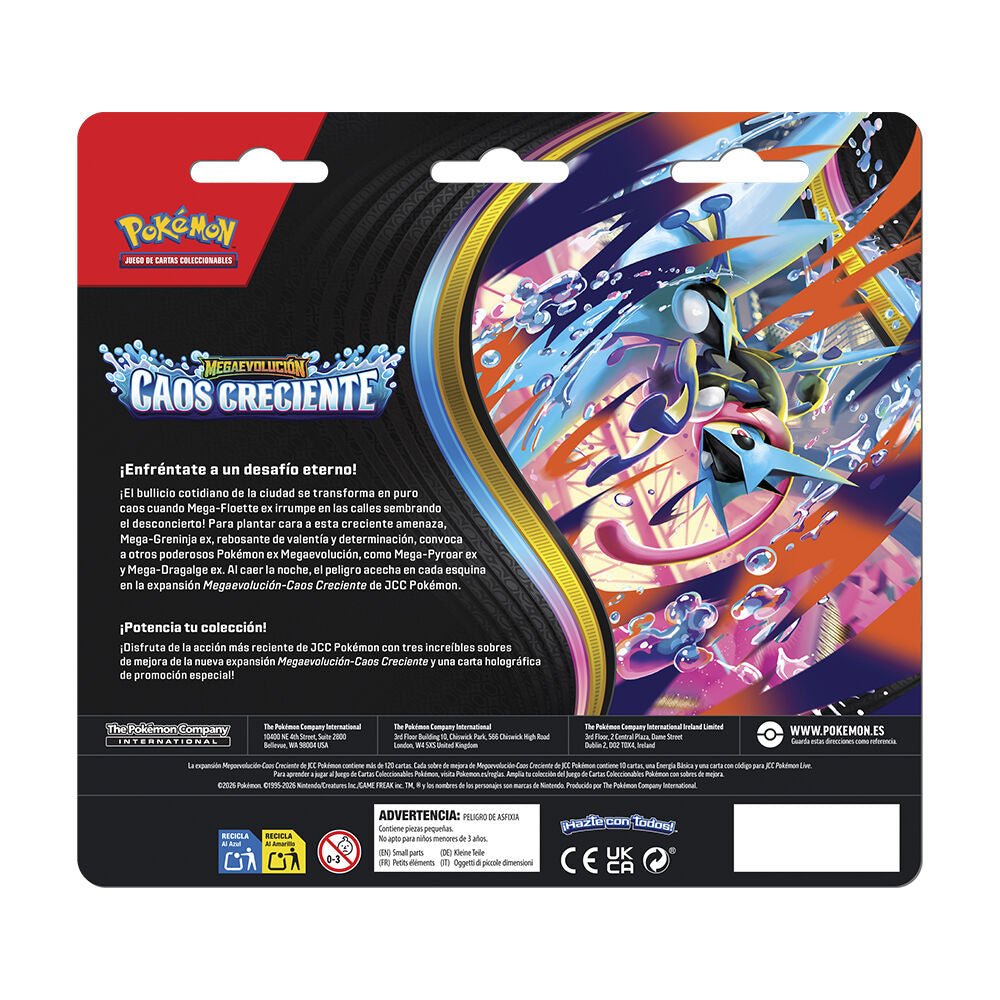 Blíster de 3 sobres Caos Creciente Charmeleon ESPAÑOL- Pokémon TCG