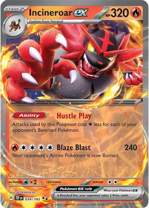Incineroar EX 034/162 TEF INGLÉS - Pokémon TCG