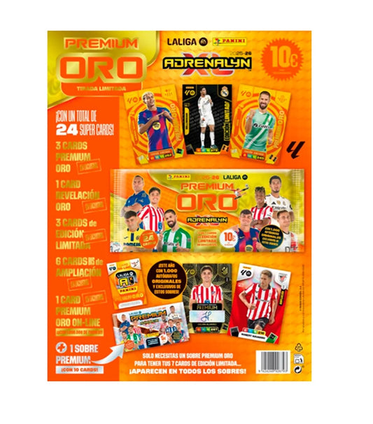 Sobre Premium Oro Adrenalyn 2025/26 LaLiga - Panini Cartas