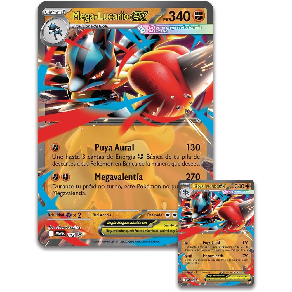 Caja con figura colección Mega Lucario Ex ESPAÑOL - Pokémon TCG