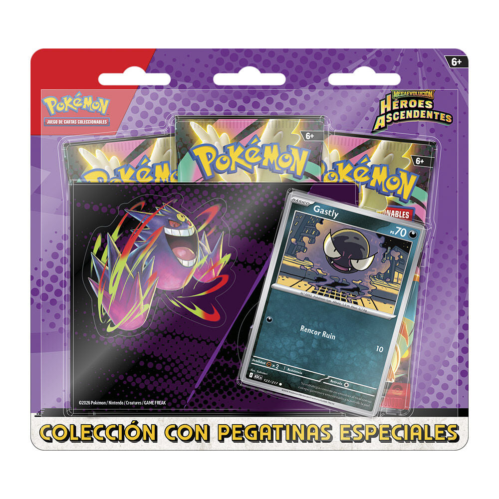 Blíster de 3 sobres Héroes Ascendentes Gastly ESPAÑOL - Pokémon TCG