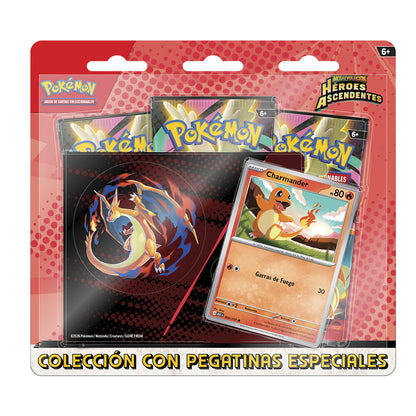 Blíster de 3 sobres Héroes Ascendentes Charmander ESPAÑOL - Pokémon TCG
