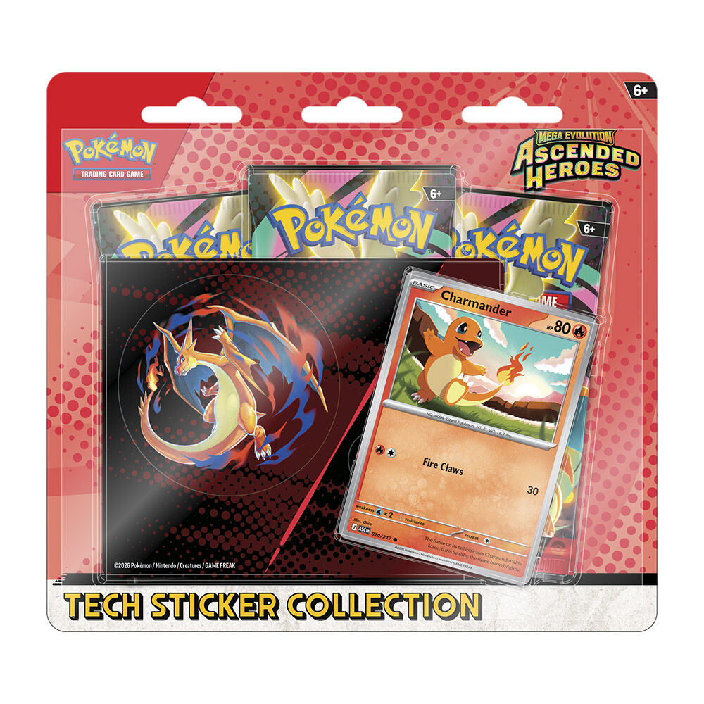 Blíster de 3 sobres Héroes Ascendentes Charmander INGLÉS - Pokémon TCG
