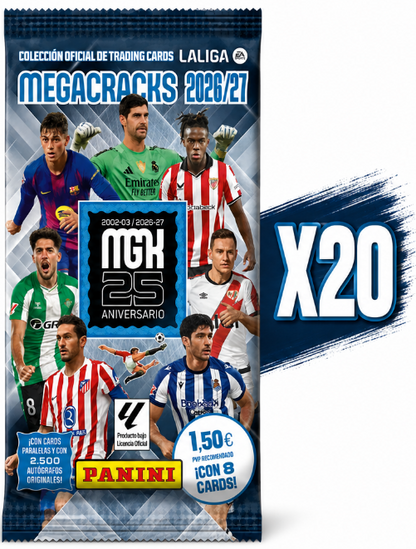 Pack sobres Megacracks La Liga 2026 2027 - Panini Cards