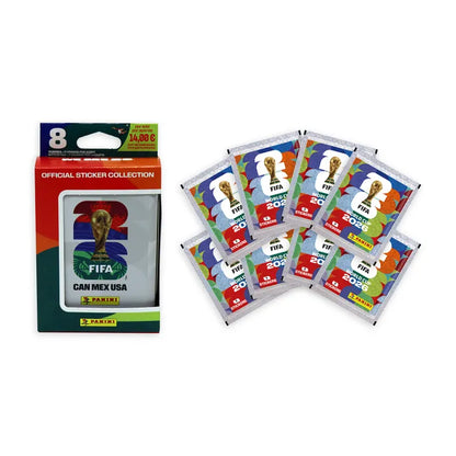 Mini latas Pocket Box stickers Mundial FIFA 2026 (8 Sobres) - Panini Cromos