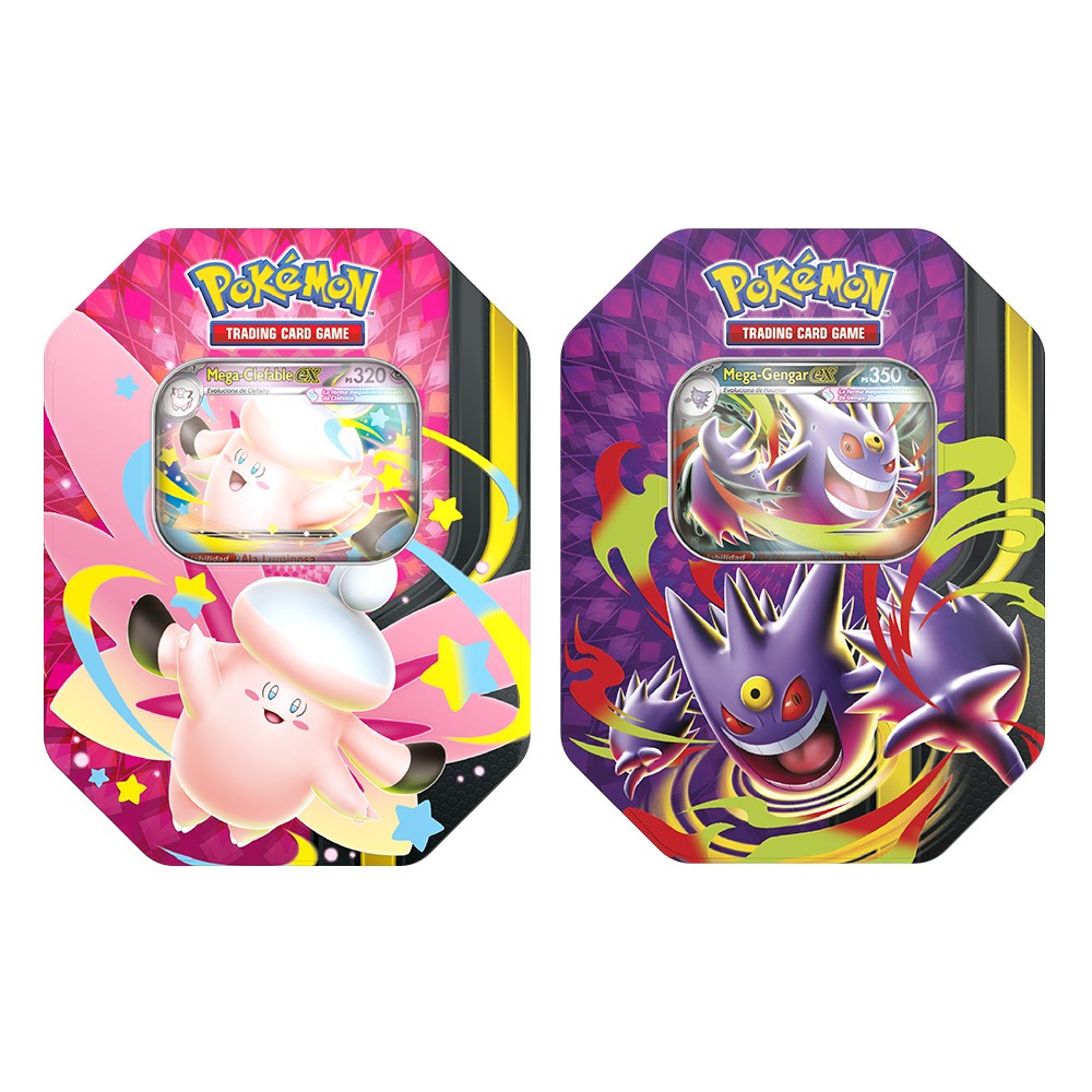 Lata Summer Tin EX de Mega Clefable y Mega Gengar ESPAÑOL - Pokémon TCG