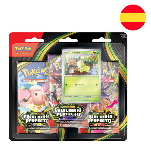 Blíster de 3 sobres Equilibrio Perfecto Chikorita ESPAÑOL - Pokémon TCG