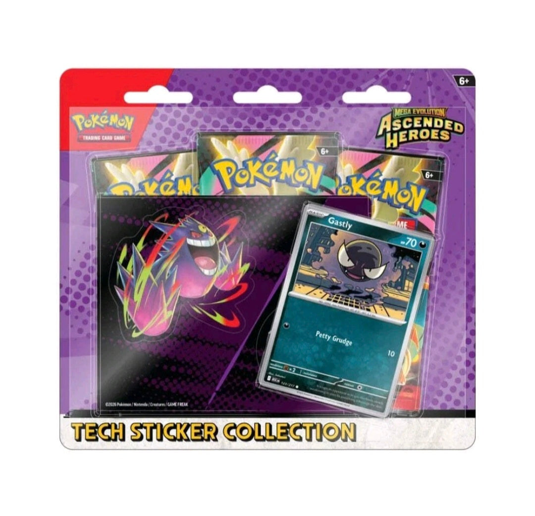 Blíster de 3 sobres Héroes Ascendentes Gastly INGLÉS - Pokémon TCG