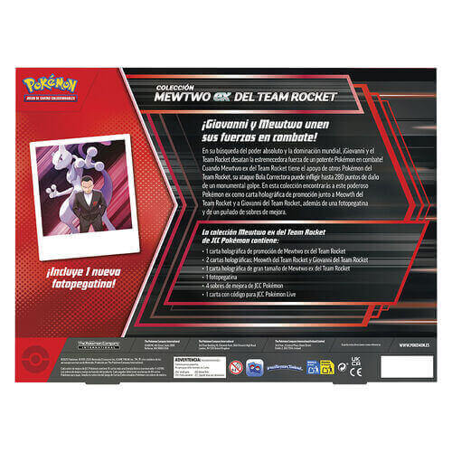 Caja colección Mewtwo EX del Team Rocket ESPAÑOL- Pokémon TCG