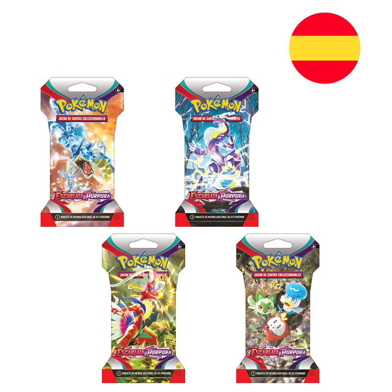 Pack 4 Sobres Escarlata y purpura ESPAÑOL - Pokémon TCG