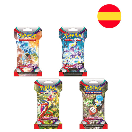 Pack 4 Sobres Escarlata y purpura ESPAÑOL - Pokémon TCG